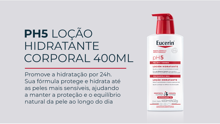 Imagem com fundo neutro. Ao lado direito, uma embalagem branca e vermelha aparece em destaque.