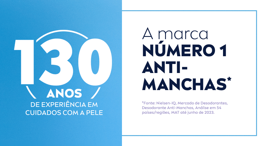 Imagem dividida em duas metades. À esquerda, fundo azul com o número 130 em destaque com fonte grande. À direita, fundo branco com uma moldura fina azul.
