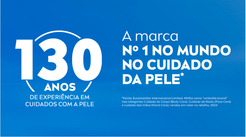 Fundo azul escuro. Em destaque, o selo de 130 anos de experiência em fonte branca.
