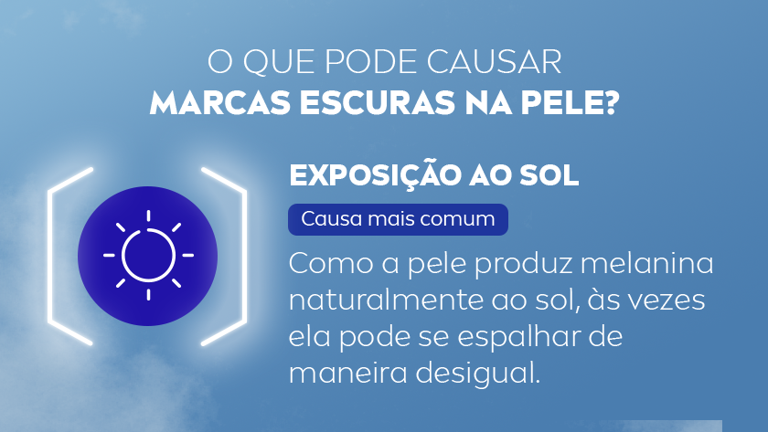 Imagem com fundo azul. No lado esquerdo, há um ícone de sol branco dentro de um círculo azul, cercado por um contorno hexagonal.