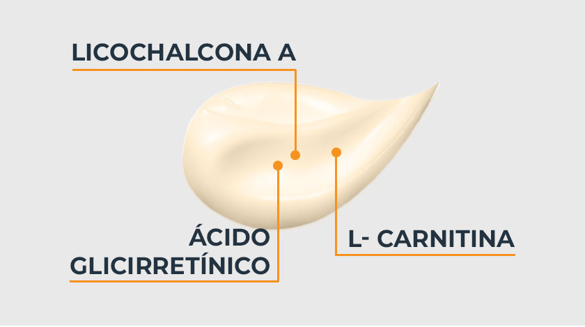 Imagem da textura do creme, destacando seus ingredientes ativos.