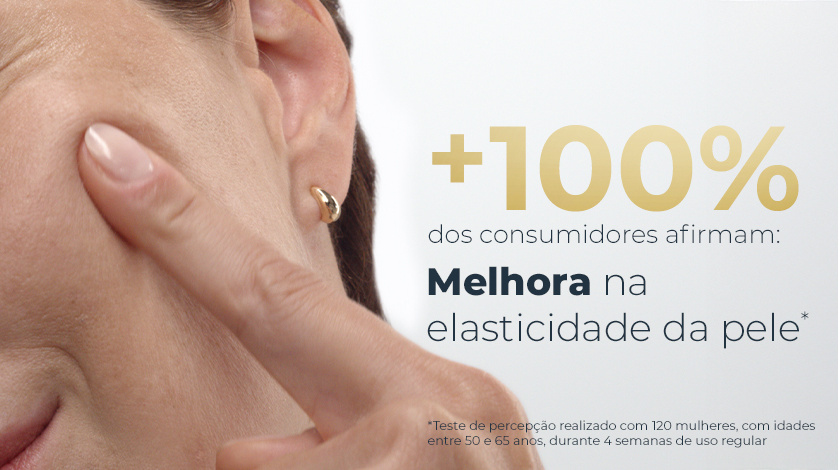 Imagem com close em um rosto madurado. O fundo é claro.