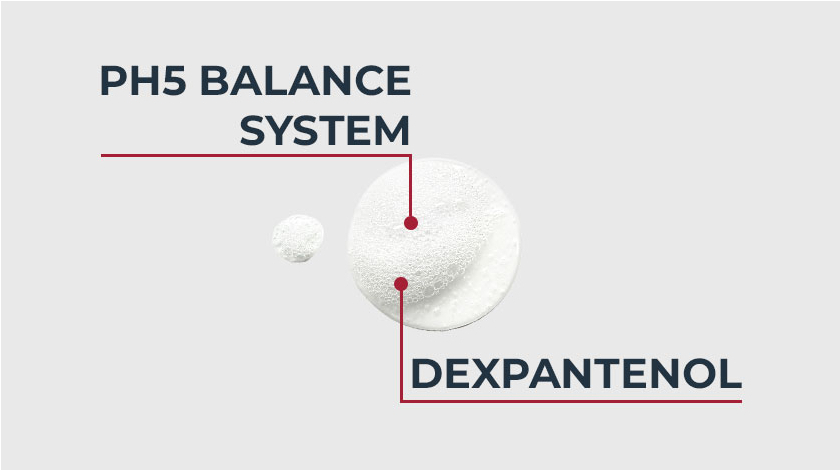 Imagem de uma espuma branca representando a textura do produto em um fundo neutro.