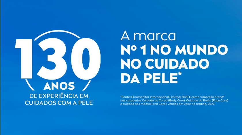 Fundo azul escuro. Em destaque, o selo de 130 anos de experiência em fonte branca.