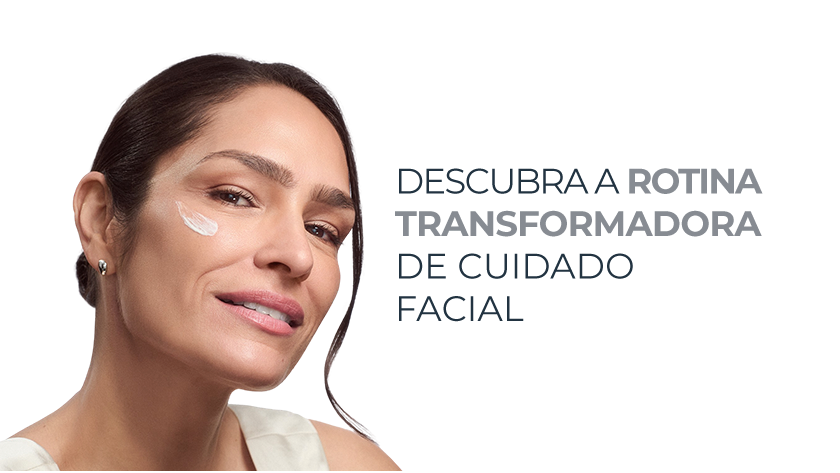 Imagem com fundo branco. Ao lado esquerdo, uma mulher aparece em destaque.