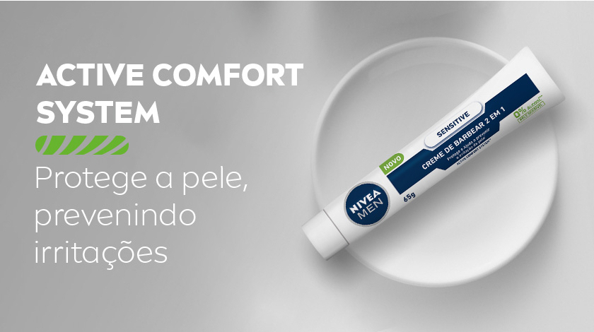 Imagem do produto em destaque em uma forma circular e um fundo claro.