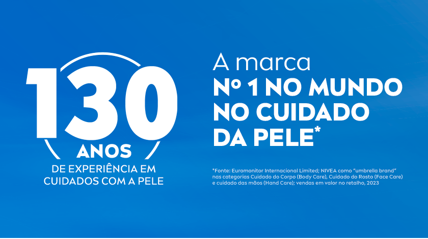 Fundo azul escuro. Em destaque, o selo de 130 anos de experiência em fonte branca.