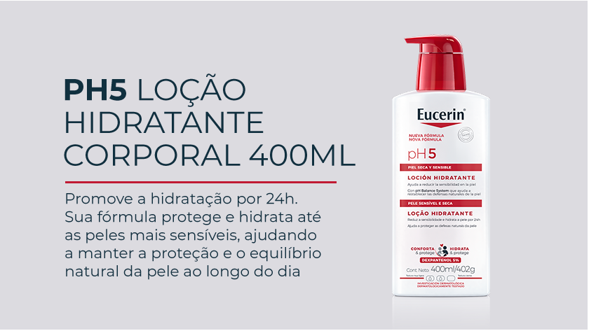 Imagem com fundo neutro. Ao lado direito, uma embalagem branca e vermelha aparece em destaque.