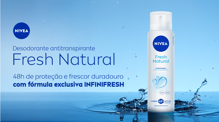 Desodorante Nivea Aerossol Feminino Fresh Natural 90g Farma Conde - Main Image
