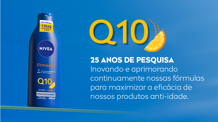 Fundo azul escuro. Ao lado esquerdo, o produto aparece em destaque, em embalagem azul.