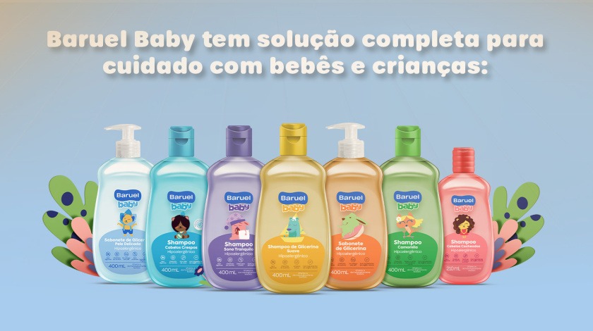 Imagem de todos os produtos da linha Baruel Baby