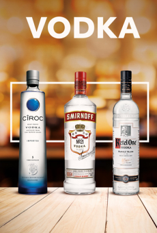 Imagem de 3 garrafas de vodka diferentes