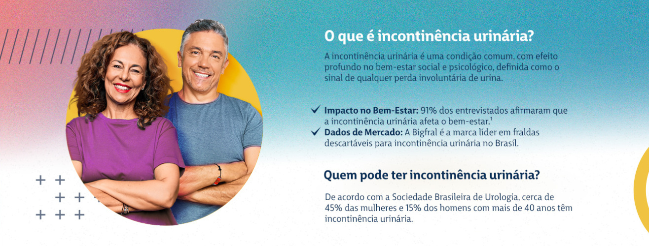 Bigfral incontinência urinária precisa de cuidado, não de silência.