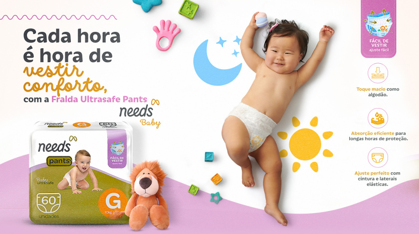 Fralda Needs Baby Ultrasafe Pants XXG 18 unidades - Oferta | Drogasil