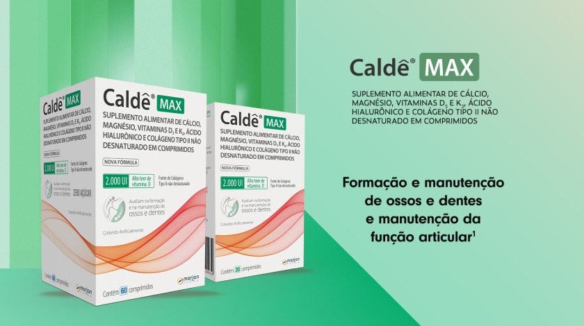 Imagens dos produtos Caldê Max 2.000 UI 30 e 60 comprimidos.