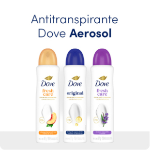 imagem de produtos antitranspirantes DOVE aerosol