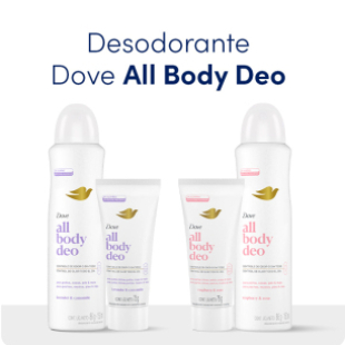 imagem de produtos antitranspirantes DOVE ALL BODY DEO